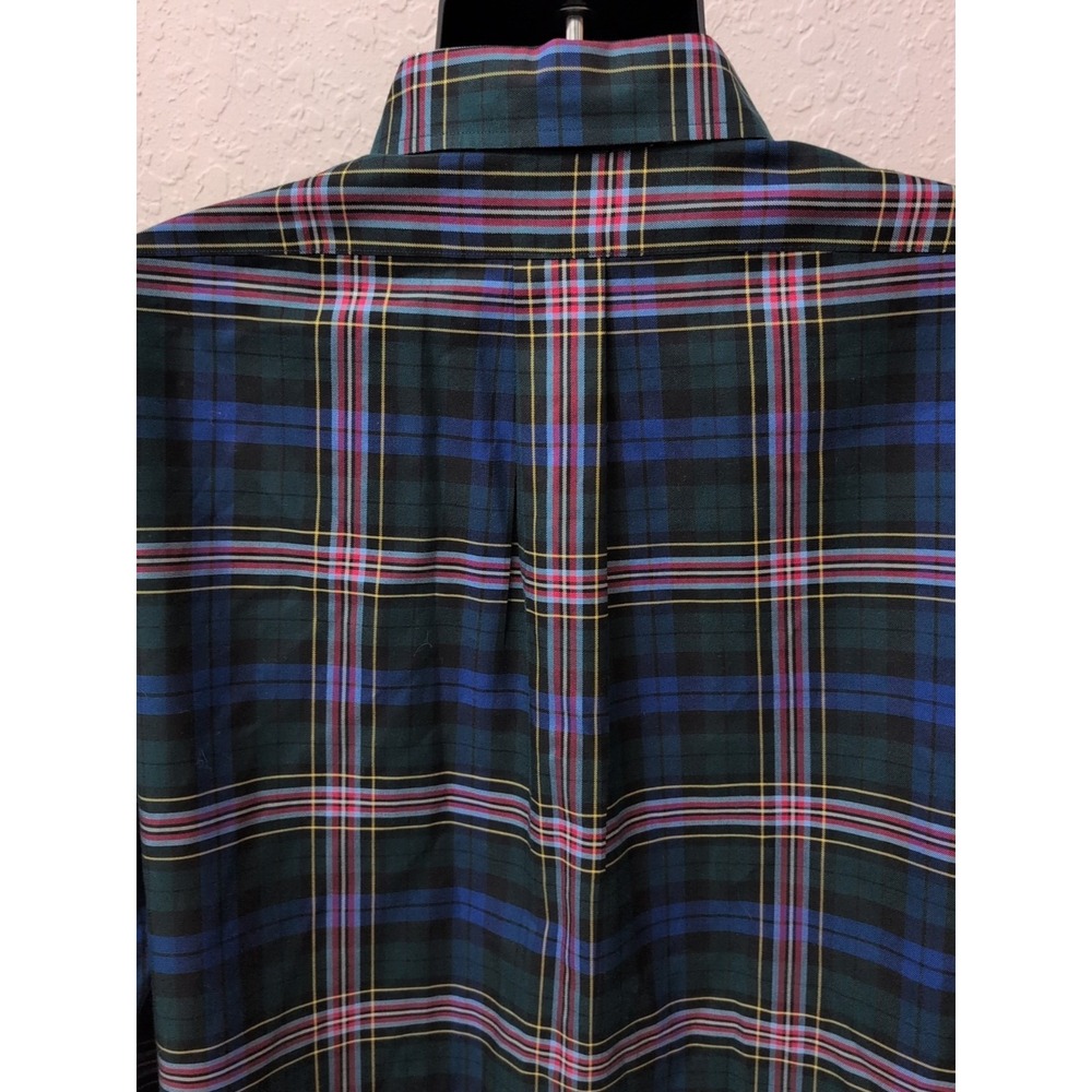 Brooks Brothers Shirt Mens XL Tartan Plaid Oxford Regent Non Iron Cotton - Picture 4 of 5